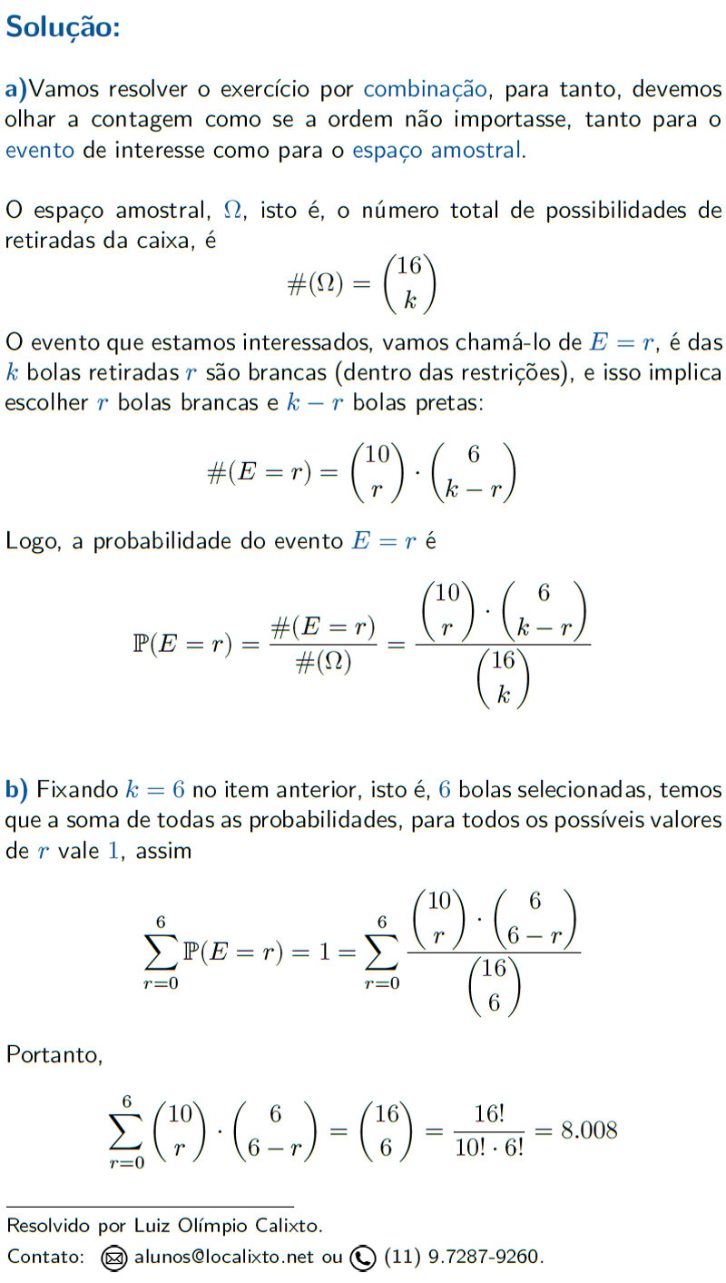 Curso de Análise Combinatória e Probabilidade – GTMAT